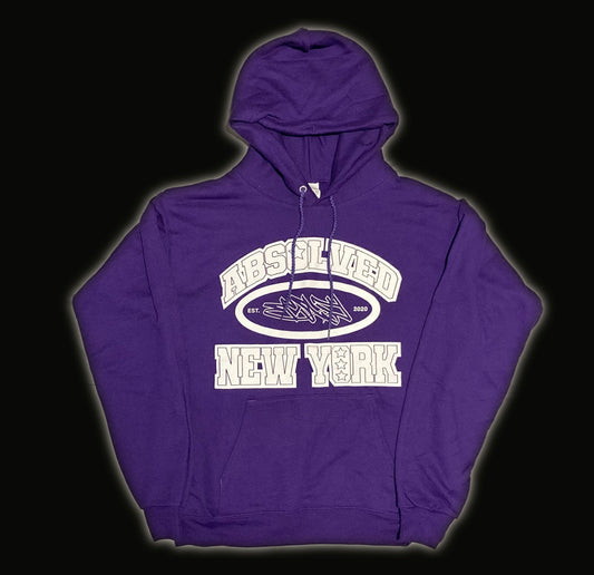 PURPLE “ABSOLVED NY” HOODIE